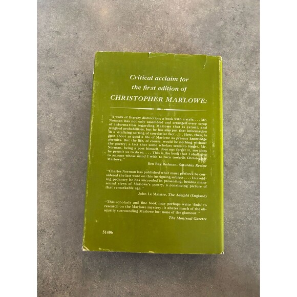 The Muses' Darling; The Life of Christopher Marlowe by Charles Norman - Picture 3 of 4